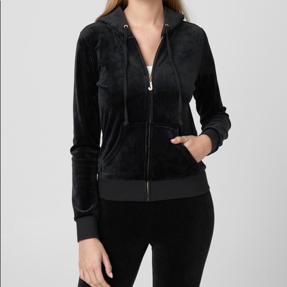 Juicy Couture black velour track suit